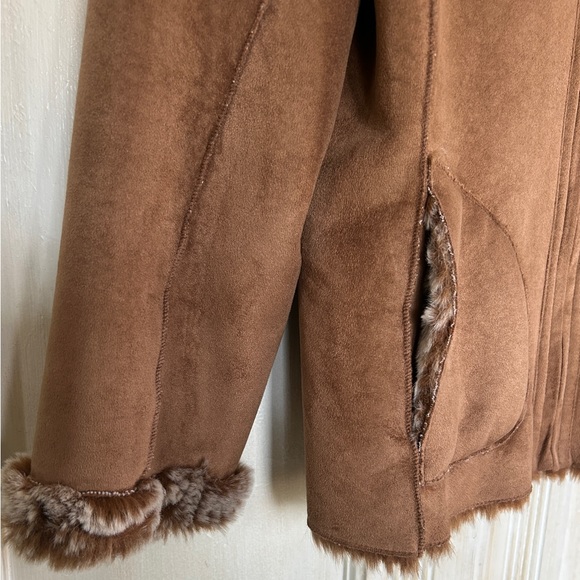 Coldwater Creek Reversible Coat Faux Suede / Faux Shearling size: PS - Picture 3 of 6